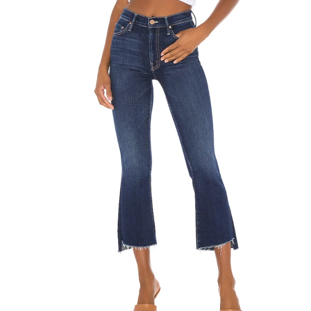MOTHER Denim The Insider Crop Step Fray